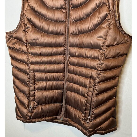Bernardo Goose Down Vest Small Brown Women’s Quilted - Picture 4 of 8